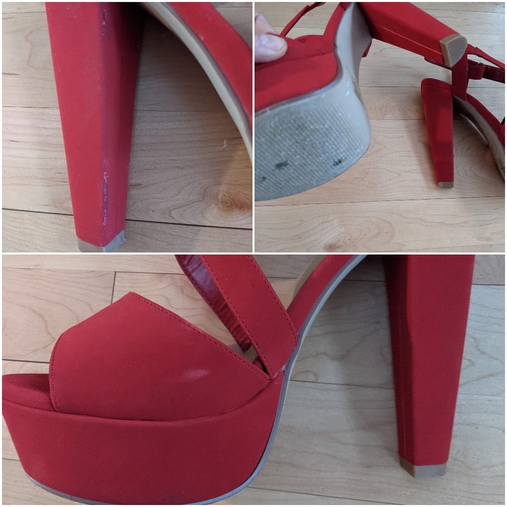 Cherry Red Pin-Up Platform Heels - Picture 6 of 6